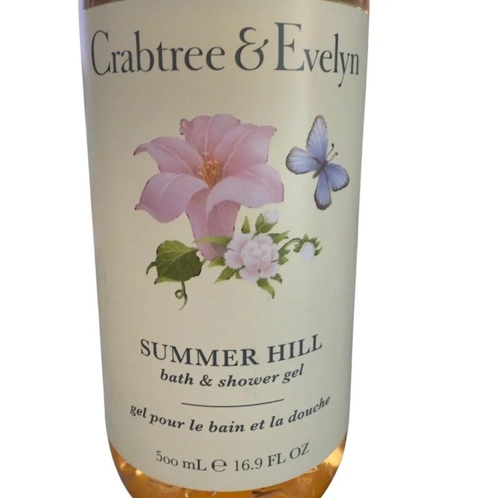 Crabtree and Evelyn SUMMER HILL Bath Shower Gel Full Size 500 ml 16.9 fl oz‎ New